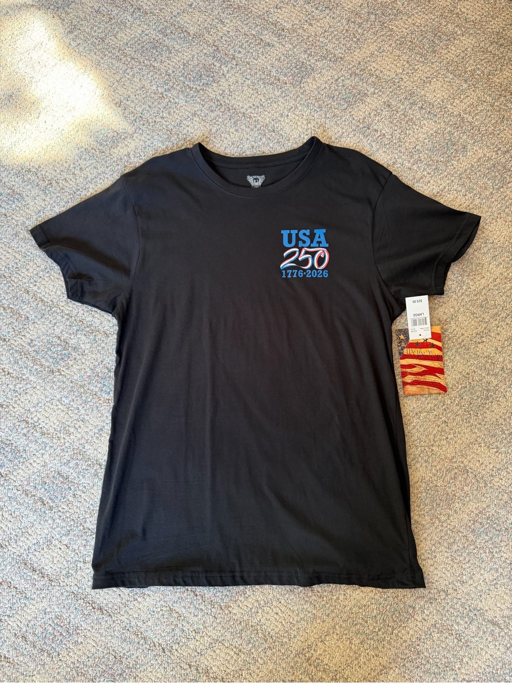 USA 250 Graphic Crewneck T-Shirt - Black